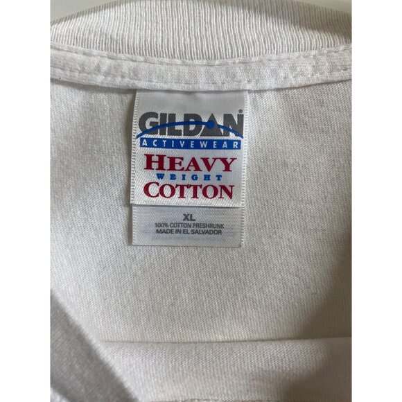 Proud To Be An American T-Shirt Mens XL Gildan White Cotton Blend U.S. Flag - Picture 7 of 8